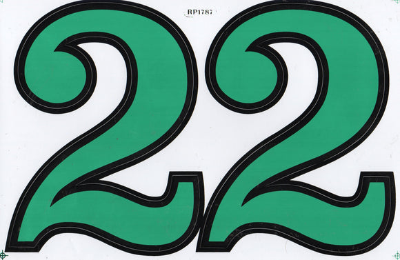 Large number 2 green 165 mm high sticker motorcycle scooter skateboard car tuning model construction self-adhesive 537