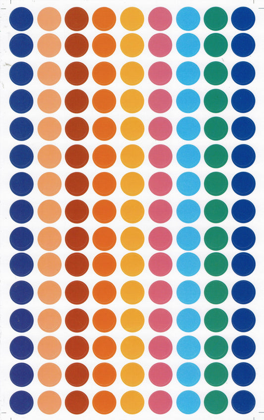 Dots Punkte Kreise Ball rund bunt Aufkleber Sticker für Kinder Basteln Kindergarten Schule 1 Bogen 545