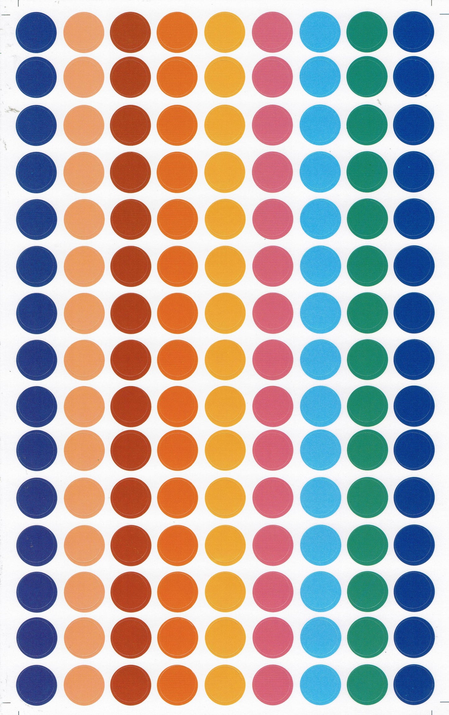 Dots Punkte Kreise Ball rund bunt Aufkleber Sticker für Kinder Basteln Kindergarten Schule 1 Bogen 545