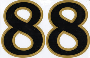 Large number 8 black 165 mm high sticker motorcycle scooter skateboard car tuning model building self-adhesive 550
