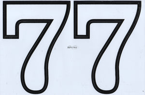 Large number 7 white 165 mm high sticker motorcycle scooter skateboard car tuning model building self-adhesive 552