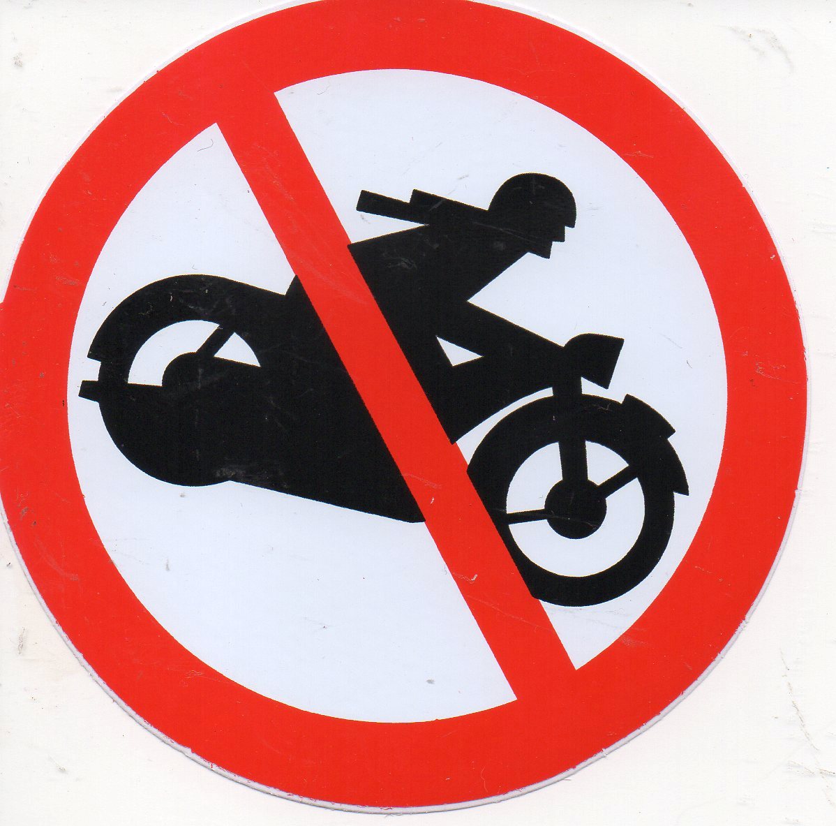 Verboten " Durchfahren Motorrad " rund Aufkleber Sticker selbstklebend 557