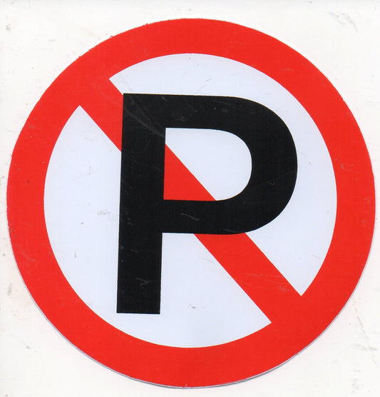Forbidden "parking" round sticker sticker self-adhesive 559