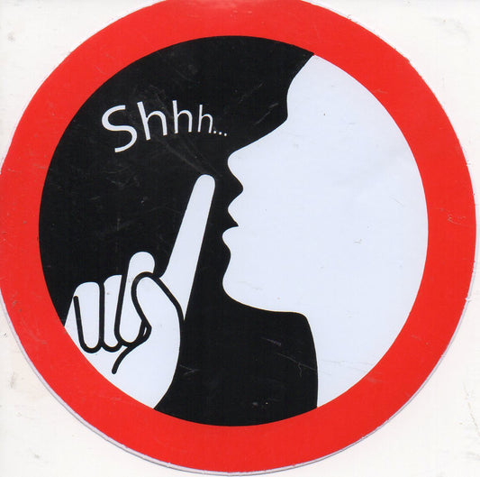 Forbidden "Shouting loud noise" round sticker sticker self-adhesive 560