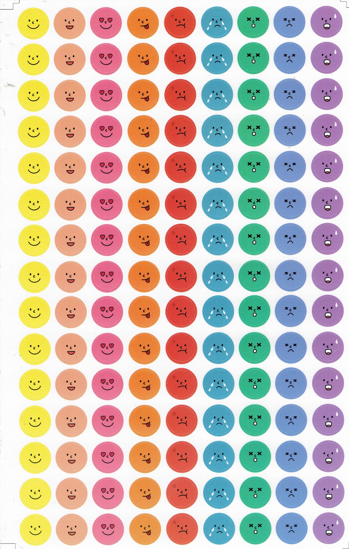 Dots Punkte Kreise Ball rund bunt Aufkleber Sticker für Kinder Basteln Kindergarten Schule 1 Bogen 563
