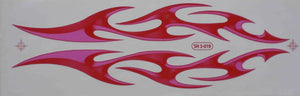 Grosse Flammen Feuer rot Sticker Aufkleber Folie 1 Blatt 530 mm x 170 mm wetterfest Motorrad Roller Skateboard Auto Tuning selbstklebend FL004
