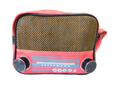 Radio Kofferradio Vintage Retro Handtasche Schultertasche Tasche Frauen Studenten 25 x 18 x 12 cm