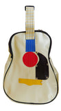 Vintage Retro Handtasche Schultertasche Tasche Gitarrenform Frauen Studenten Rucksack 40 x 30 x 10 cm