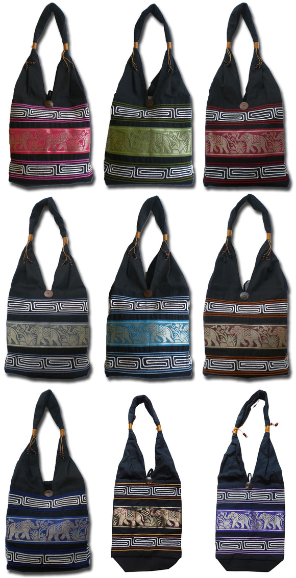 Shoulder bag - elephant Thailand shoulder bag handbag bag cotton 30 x27 x 10 cm