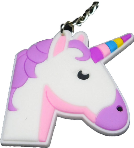 Unicorn Horn Mythical Creatures Fairy Tale Colorful Rubber Keychain