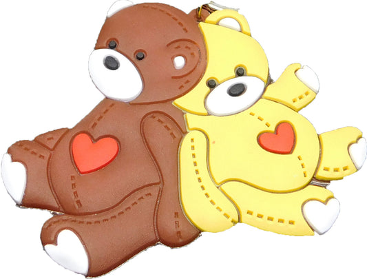 Teddy teddy bear bear heart animals colorful rubber keychain