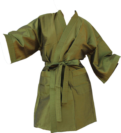 Kimono Robe Damen Long Satin Bademantel Seide Leichter seidiger Bademantel für Brautjungfern Brautparty Loungewear mit Taschen